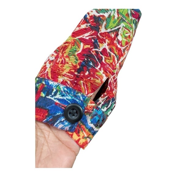 Chico's Beautiful Silk Blend Bright Floral Jacket size 0 - Picture 6 of 9